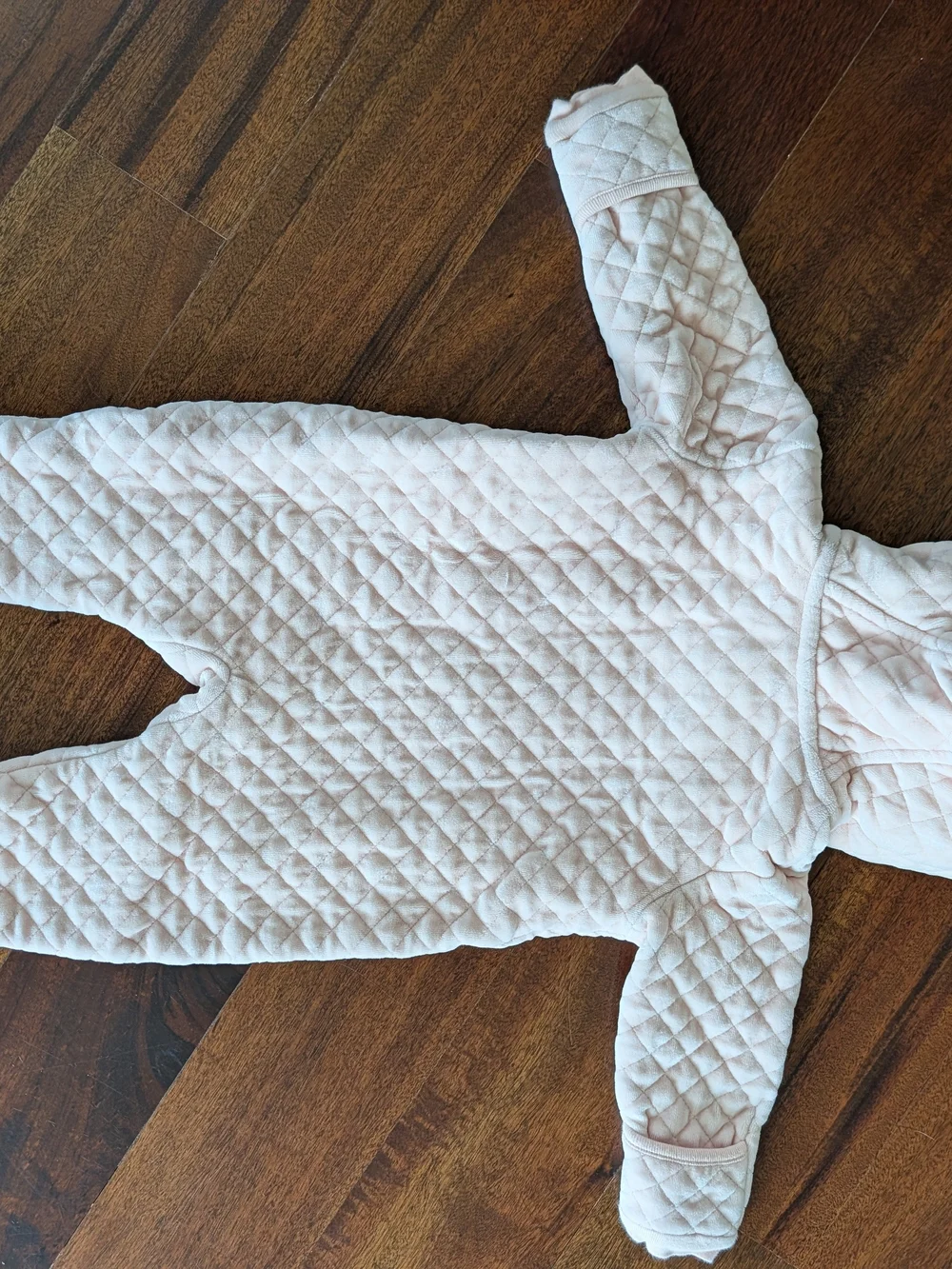Nordstrom Quilted Hooded Baby One-Piece in Light Pink 12 Months